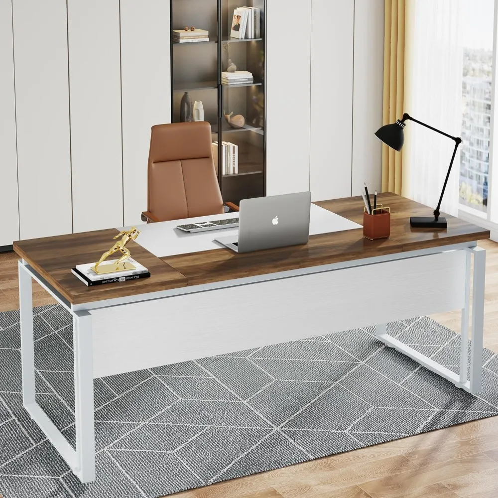 

Conference Table with Splicing Board, Meeting Tables for Home Office, Business Training Seminar Table with Stylish Metal Legs