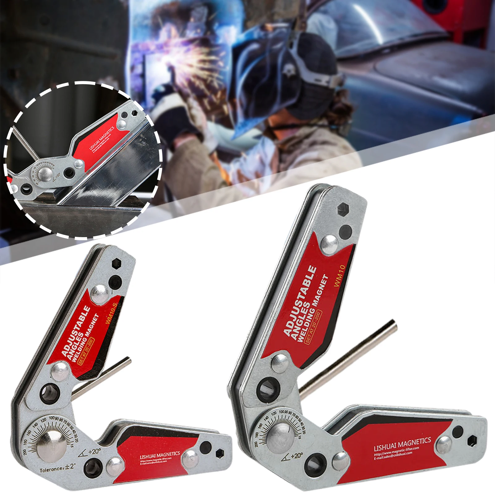 

Adjustables Magnetic Welding Holder With Angle Scale Precise Alignment Secure Hold For Workshop Garage Fabrication Shop