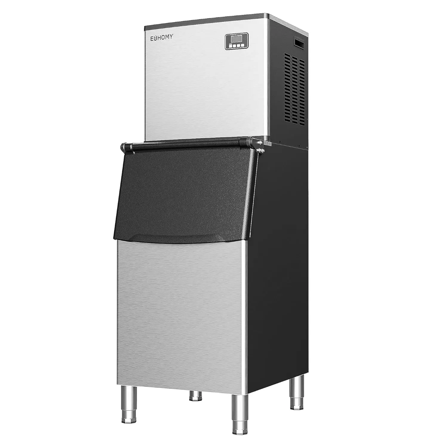 Commercial Ice Maker Machine 400Lbs/24H,ndustrial Ice Machine, 250Lbs Storage, Ice Ready