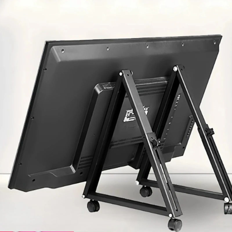 32-75 Inch Low Height TV Stand Movable Tripod Stage Screen Cart Cold-rolled Sheet Material Suitable for Flat Screen TVs