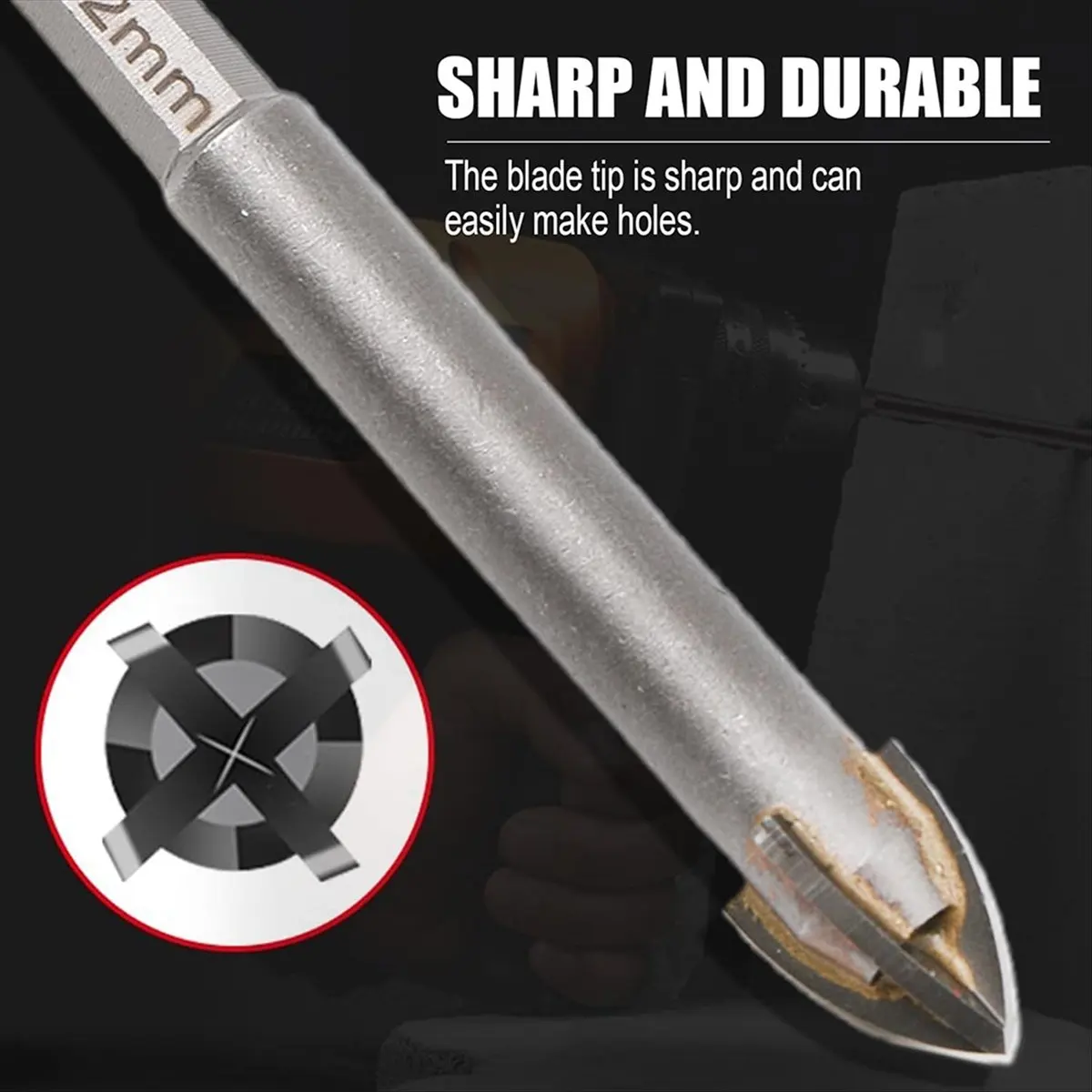 NEW 5 Sizes (4+6+8+10+12 mm) High-Speed Carbide Masonry Drill Bits for Tiles, Ceramics, Glass, and More
