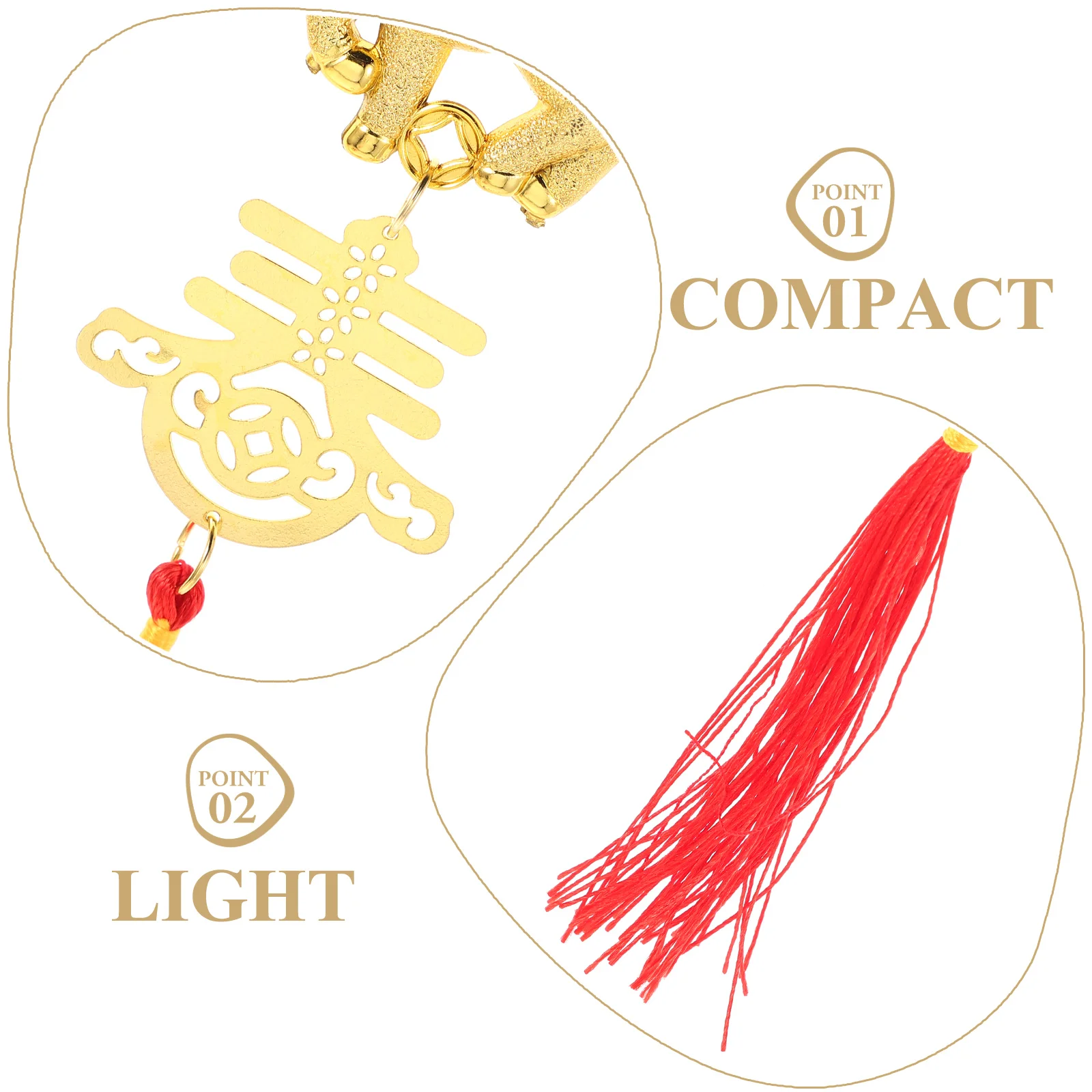 6 pezzi di capodanno cinese statua di cavallo ornamento appeso decorazione festiva albero pendente mini figurine ricchezza elegante