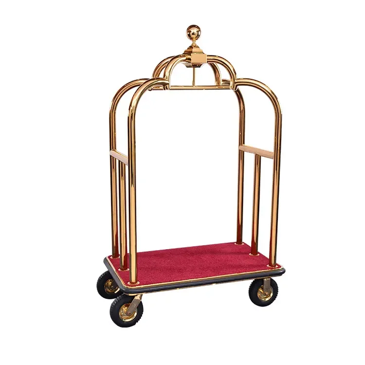 Chariot à bagages pour cage à oiseaux Crown, chariot à bagages avec quatre roues, utilisation en hôtel, qualité supérieure