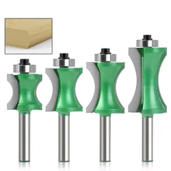 1PC 8MM Shank Milling Cutter Wood Carving Half Round Bit Convex Edging Bits for Wood End Mill Woodworking Tool Milling Cutter