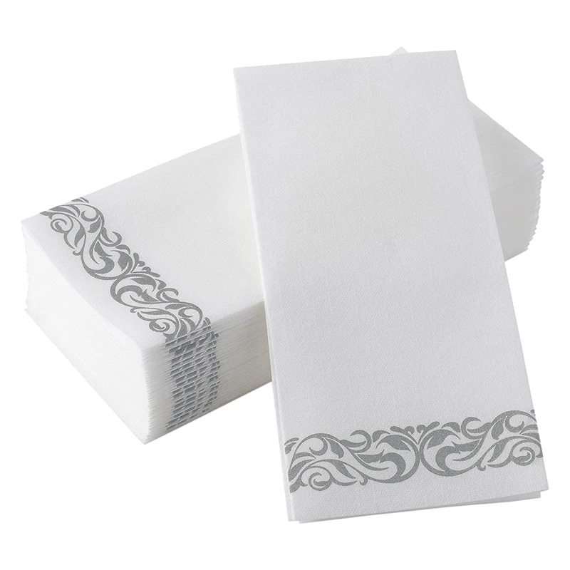 Toalhas de papel descartáveis para cozinha festas casamentos, guest guardanapos, jantares, eventos, 100 Pack