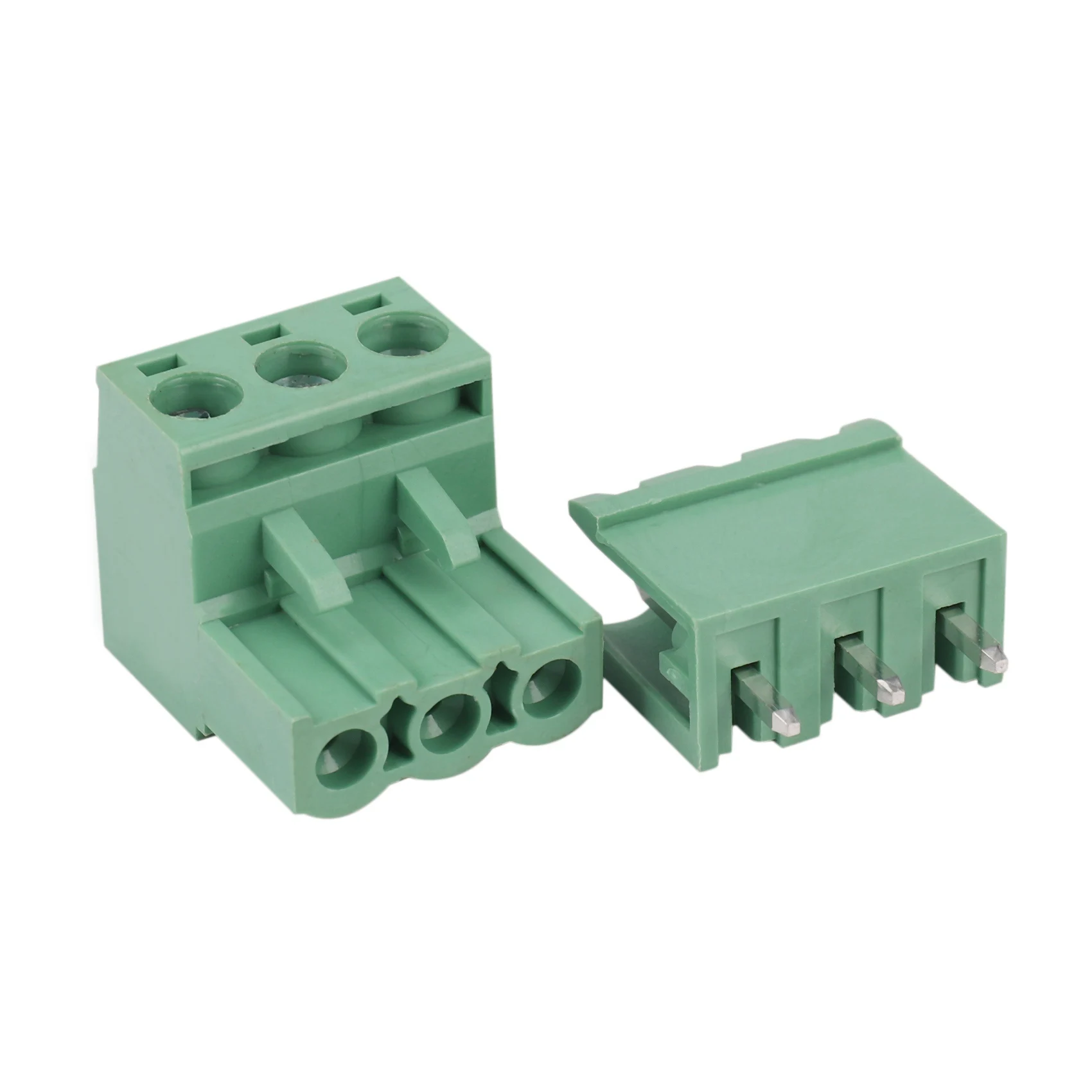 20Pcs 5.08Mm Pitch 3Pin Plug-In Screw PCB Terminal Block Connector Right Angle