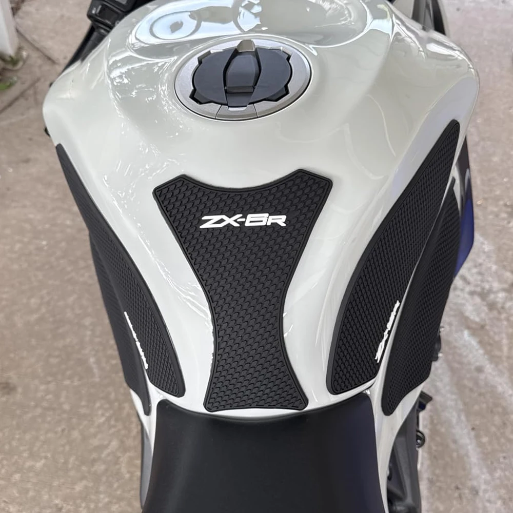 

Fit ZX6R 2026 New For ZX-6R ZX-636 ZX636 2025 Side Fuel Tank pad Tank Pads Protector Stickers Knee Grip Traction Pad
