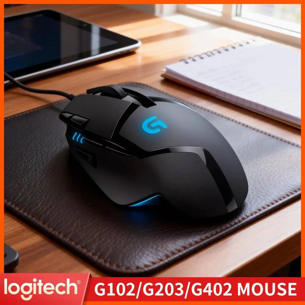 Logitech G402 Hyperion Fury Wired Mouse Fusion Engine 500+ IPS 8 Buttons Anti-Slip for Professional Gaming Rigs
