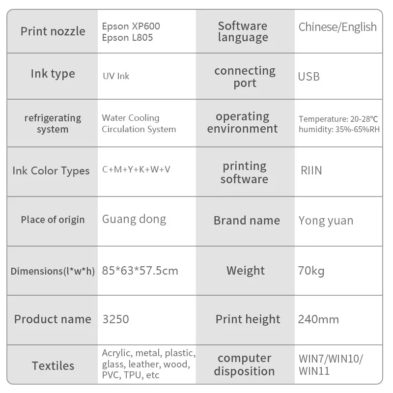 New A3-Size High-Performance UV Inkjet Printer for Head Fast Speed High Quality Multi-Purpose Flatbed Portable All-In-One for