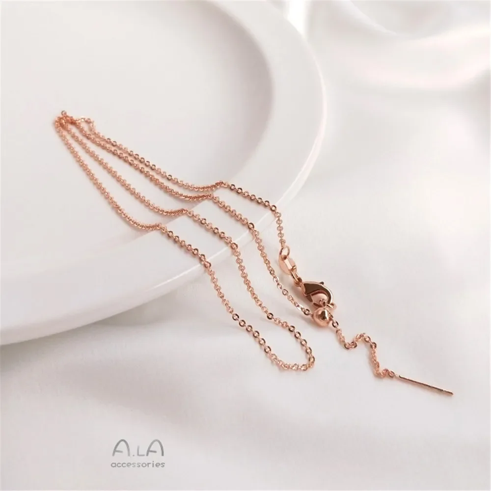 

14K Gold Plated necklace lady rose Gold White gold Clavicle Chain Fine adjustable bracelet O universal chain