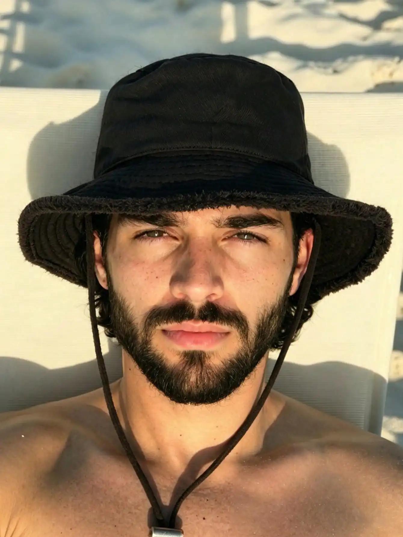 1 Stück Herren-Bucket-Hat mit Kordelzug und verstellbarem Kinnriemen, Used-Look, weicher Stoff, Sonnenschutz & winddicht