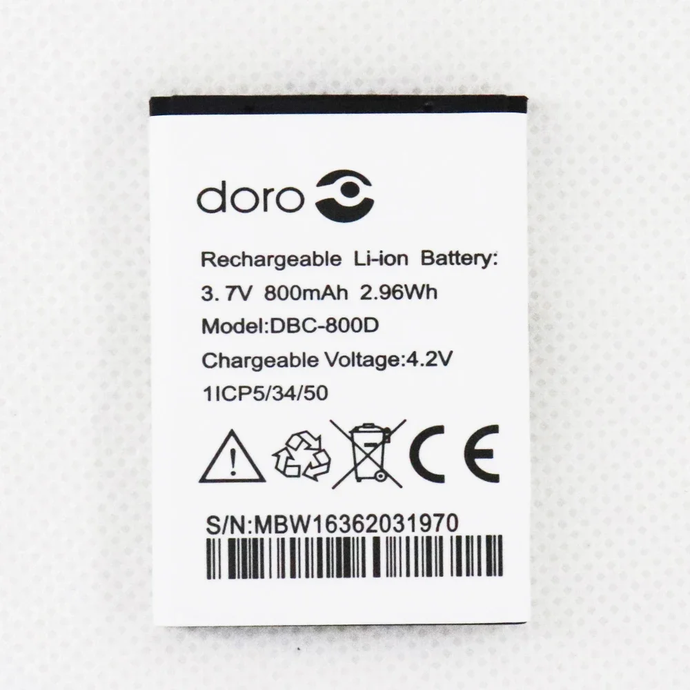 

800mAh Dbc-800d Battery for Doro 500 506 508 509 510 515 6520 6030 CELL PHONE Battery