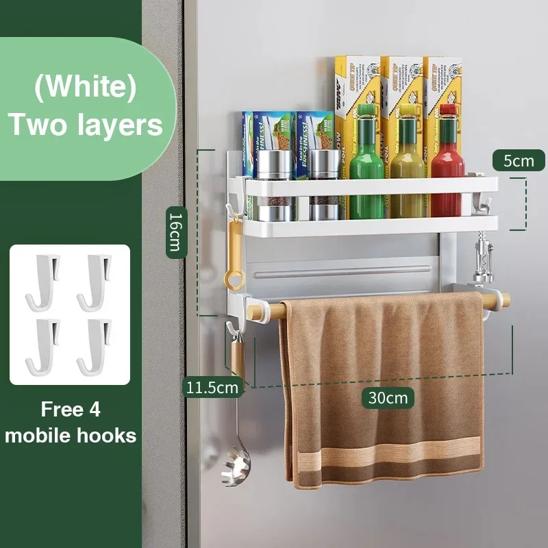 Customizable Kitchen Refrigerator Magnetic Shelf Multifunctional Washing Machine Water Dispenser Shelf