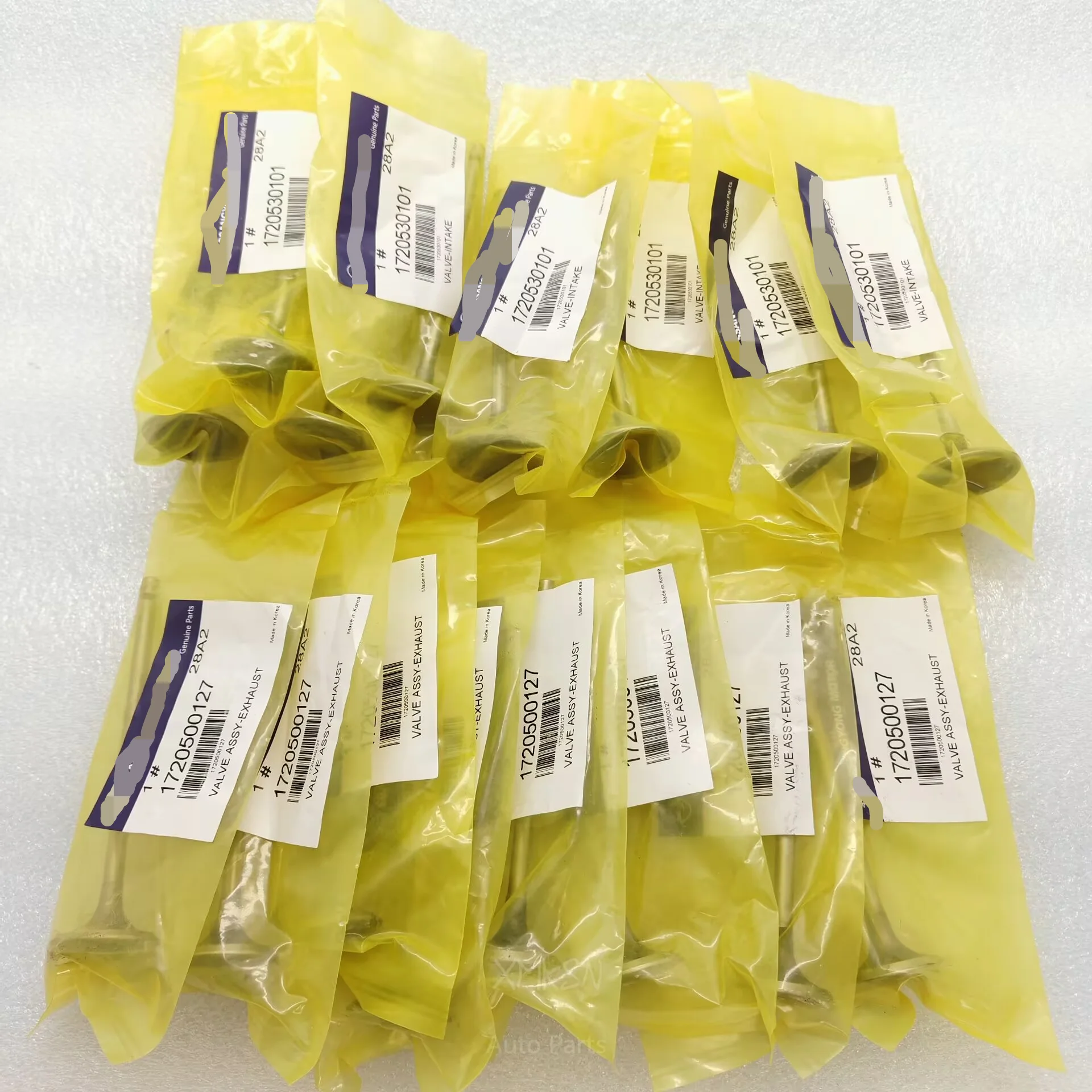 Genuine 16 PCS Intake & Exhaust Valve- Cylinder Head & Gasket GSL For Ssangyong Korando C #1720530101 1720500127