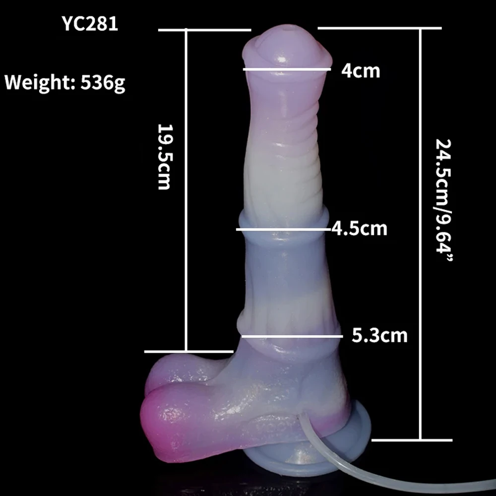 YOCY Long Horse Squirting Dildo Silicone Anal Plug Animal Ejaculation Penis Sex Toys For Adult Women Men Masturbator Sexy Shop - view 6