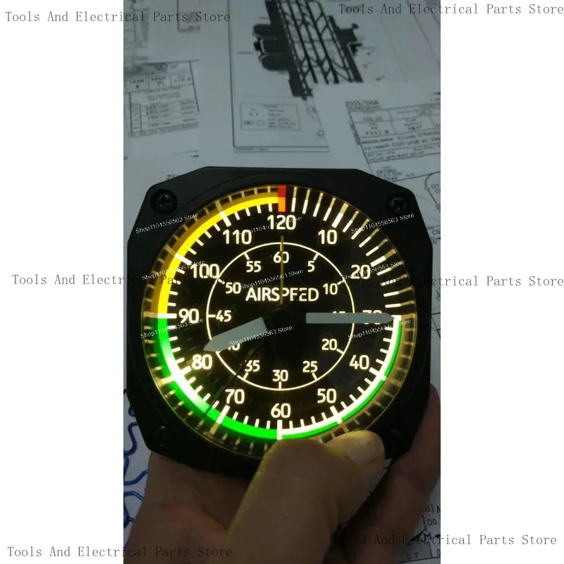 Aircraft Simulation Instrument Set: Airspeed Altimeter Clock Attitude Indicator Heading & Alarm For Flight Simulators