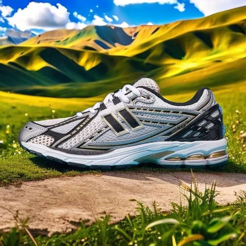 أحذية رجالية ونسائية قابلة للتنفس، طراز محارب أسود، أحذية رياضية كاجوال متعددة الاستخدامات للأب، 1906 فضي-أبيض-أصفر #2