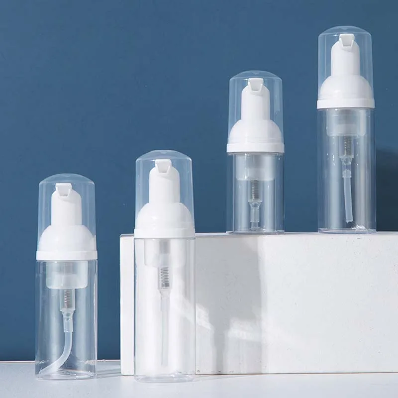 18Pcs 30/50/60ml Foam Dispenser Clear Foam Pump Bottles Plastic BPA Free Refillable Mini Foaming Soap Dispenser Pump Bottles