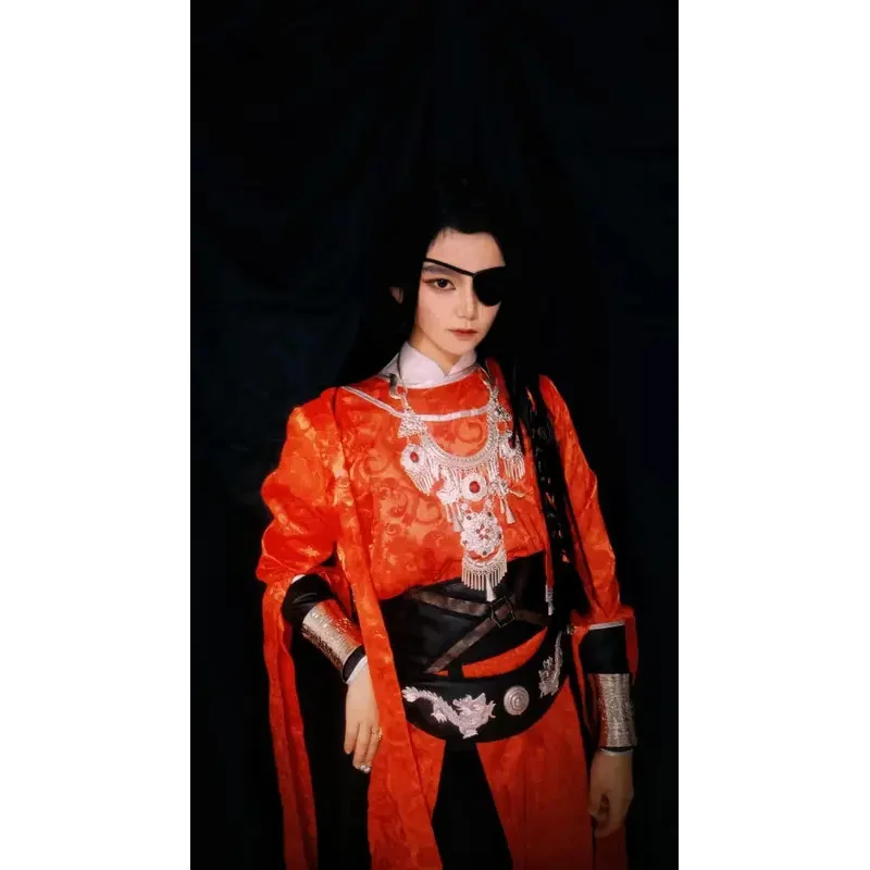 

az15Anime Tian Guan Ci Fu Hua Cheng Heaven Official's Bless HuaCheng Косплей Костюм Одежда Hanfu Полный комплект