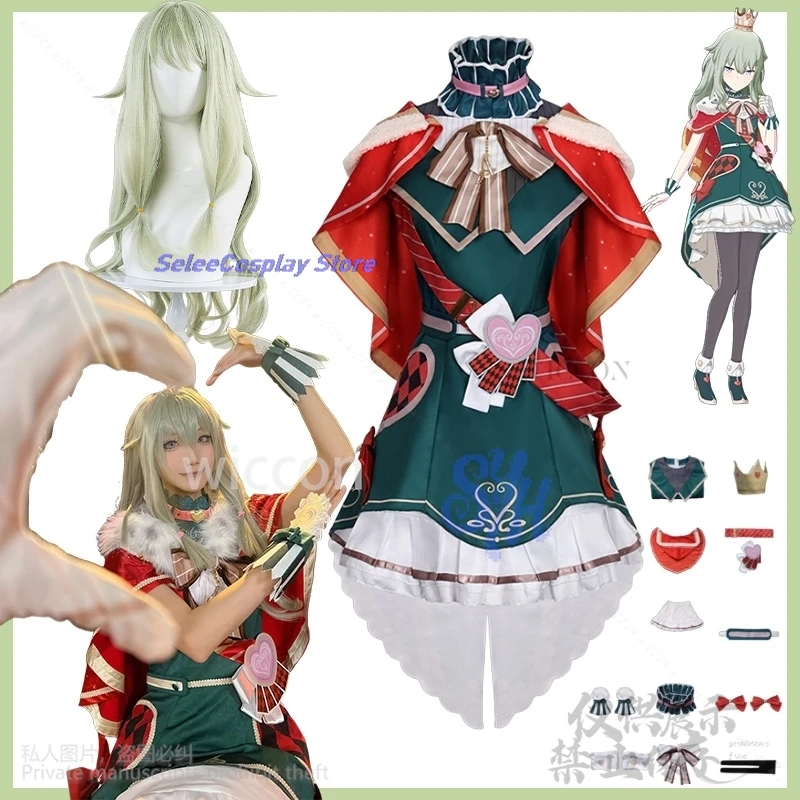 

Kusanagi Nene Cosplay Project Sekai Colorful Stage Wonderlands Anime Costume Red Green Dress Kawaii Lolita Halloween Christmas