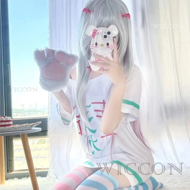 Koszulka YiyiAnime Eromanga Sensei Sagiri Izumi 2025 Damska Męska Letnia Krótki Rękaw Graficzne Koszulki Streetwear Cosplay