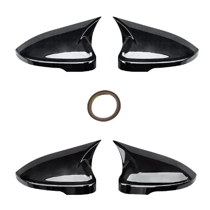 

Rearview Side Mirror Cover For VW Fit For Volkswagen Jetta 2019 2020 2021 2022 Wing Cap Rear View Case Trim Carbon Fiber