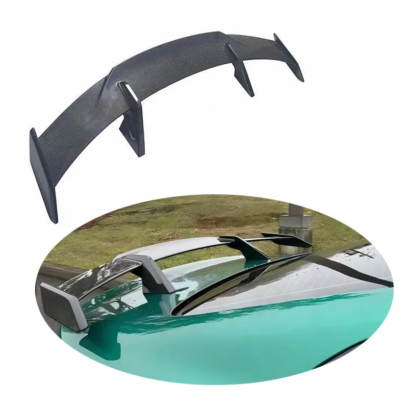 

For M3 M4 G80 G82 Modified MP Rear Trunk Spoiler Universal Carbon Fiber GT Tail Wind Wing Double Deck Polished/Gloss Finish