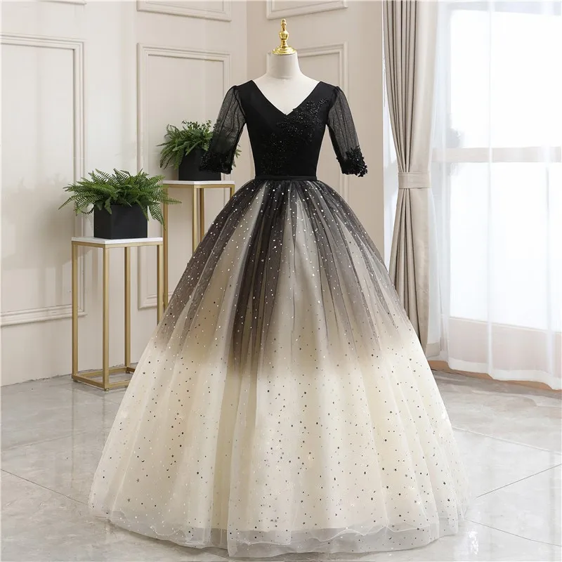 New style gradient sequined dreamy puffy skirt