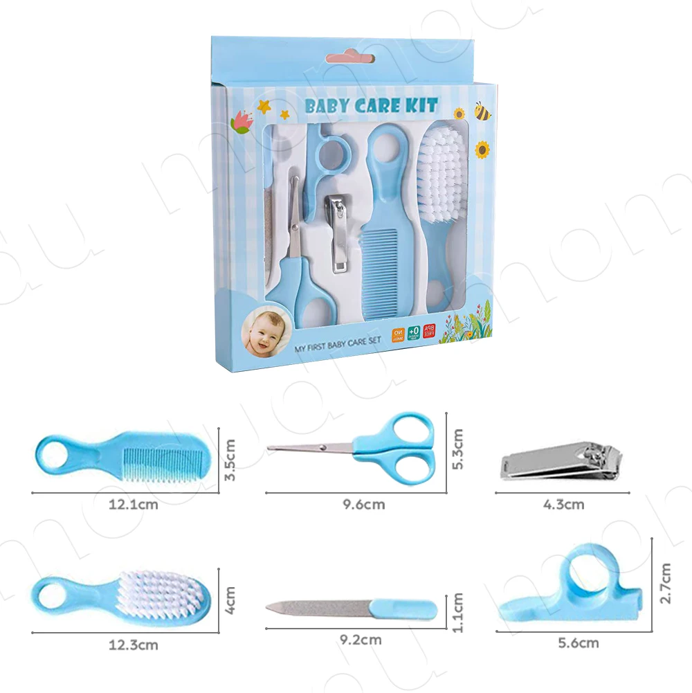 

6 шт./компл. набор для ухода за ребенком, набор продуктов для ухода за ногтями и волосами, включая косметическую щетку, расческа и набор машинок для стрижки ногтей для домашнего использования