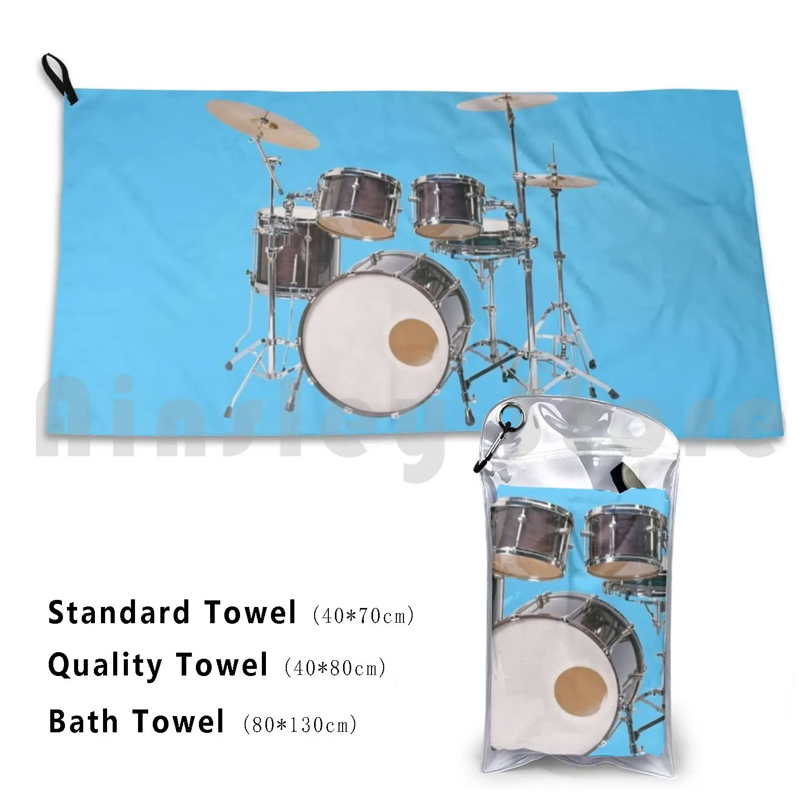 Drums Illustration Bath Towel Beach Cushion Drums Drum Drums Image Music Music Instrument Fashion