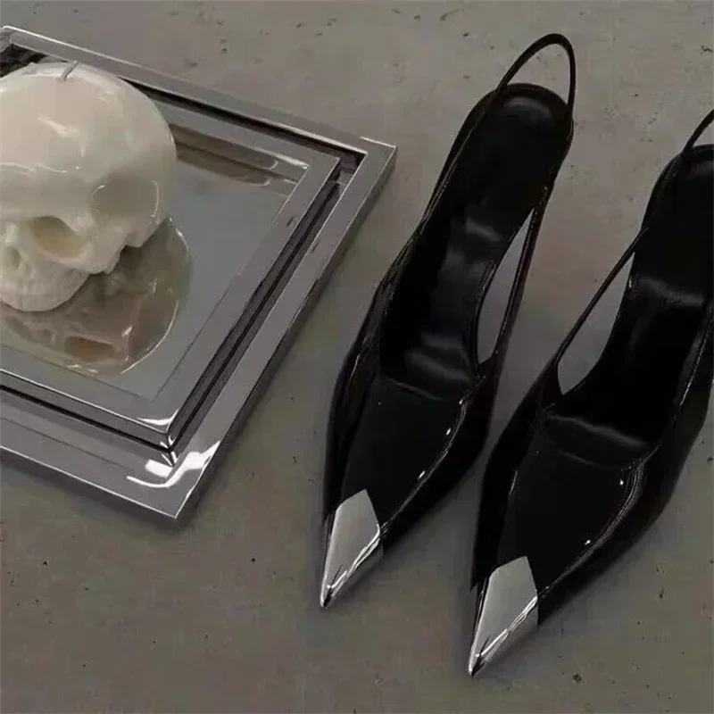 

Aneikeh/пикантные черные классические туфли-лодочки без шнуровки из лакированной кожи с острым носком, женские туфли-лодочки на тонком каблуке для женщин