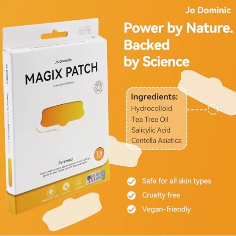 MAGIX PATCH Large Invisible Acne Patches by Hydrocolloid Big Forehead Pimple Patches Zit Patches for Face Absorbs Oil Zits Blem