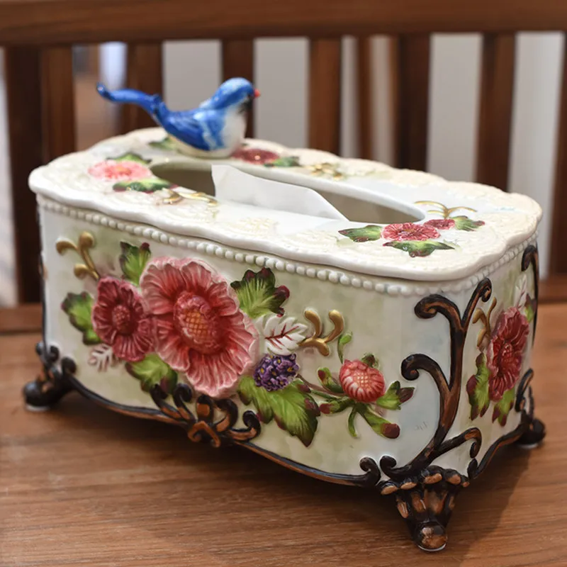For Magpie tissue box new Chinese living room coffee table dining table pumping carton creative home decoration ornament