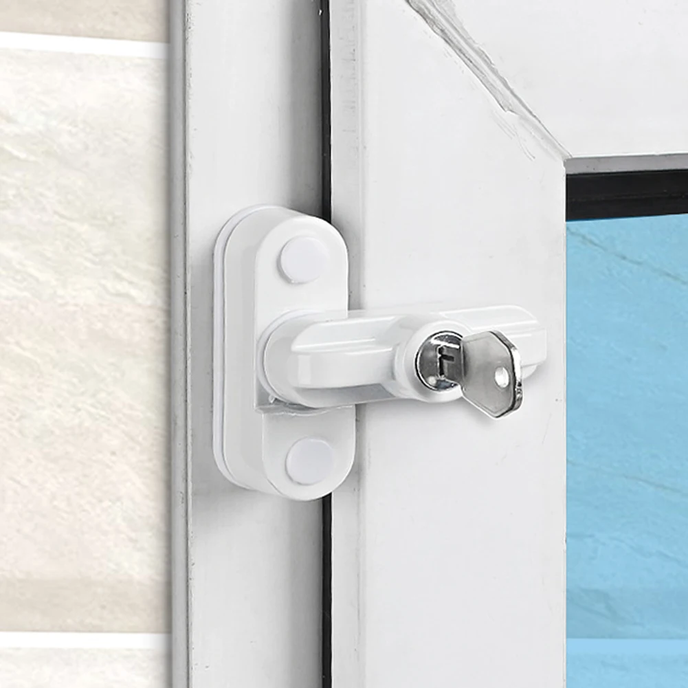 Alumínium Keverés Biztonság Göndörít UPVC Port Tolóablak jammer biztonsági restrictor zár t-lock Bé nyitva doors Windows Göndörít vel kulcs