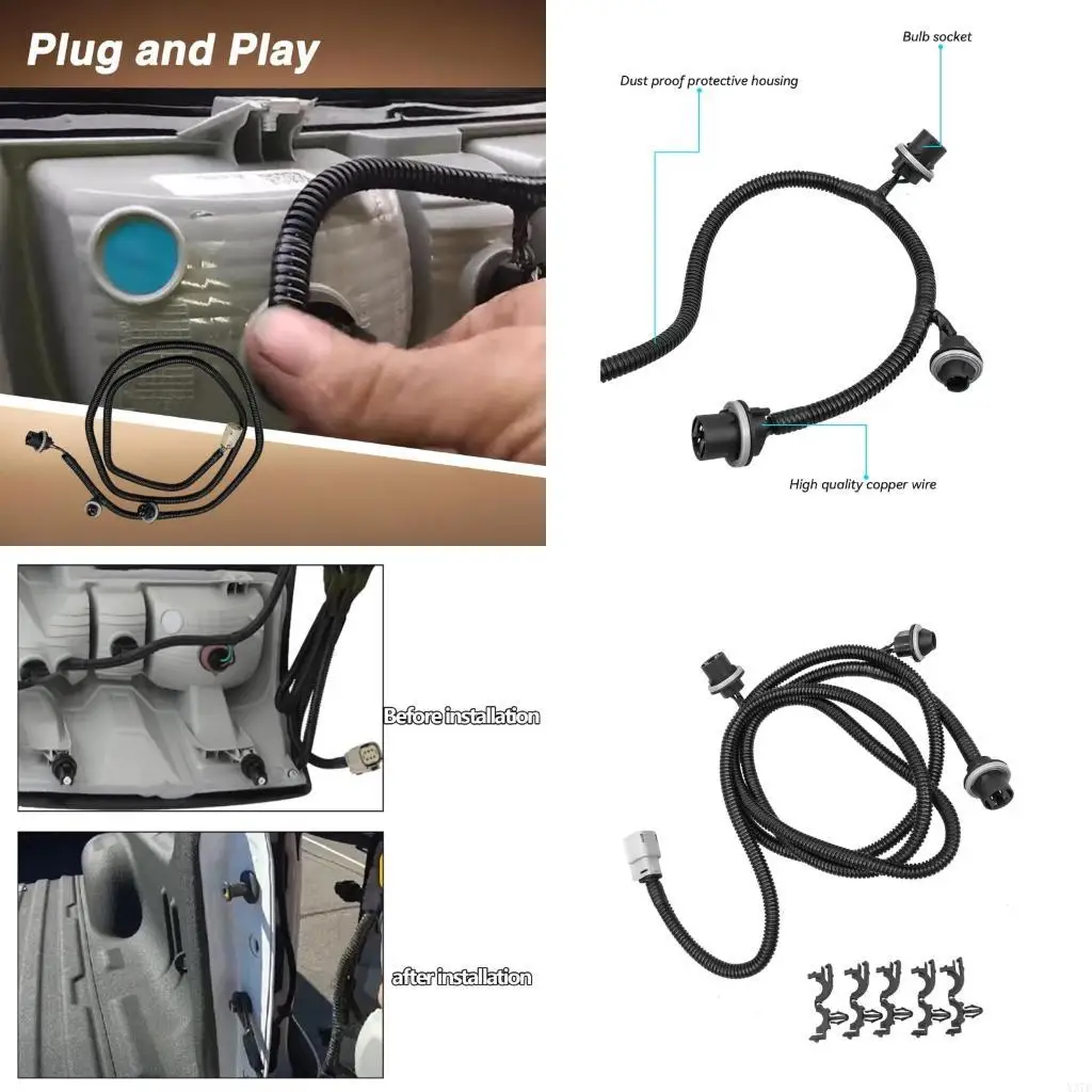 

Сменный жгут проводов заднего фонаря, электрический разъем с 3 вилками для моделей 1500, 2500HD, 3500HD 23295977 X37F