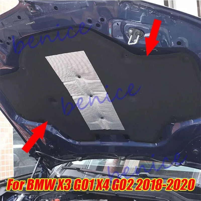 

Для BMW X3 G01 X4 G02 2018-20 автомобильный капот двигателя звукоизоляционная накладка крышка щит