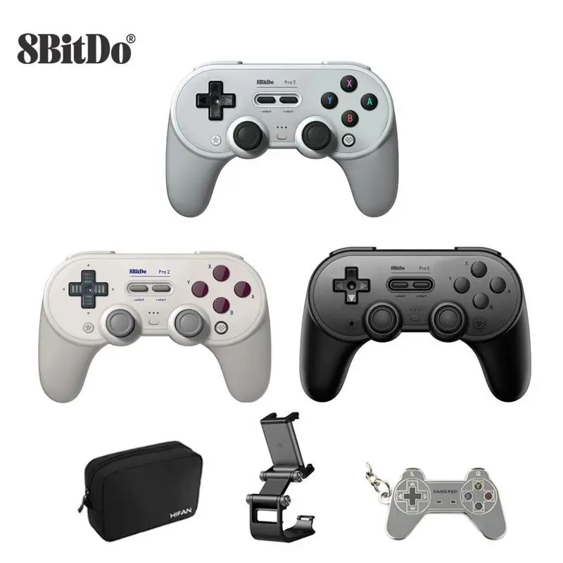 Top 8BitDo Pro 2 Wireless Bluetooth Gamepad Game Controller with Joystick for Nintendo Switch PC macOS Android Steam &