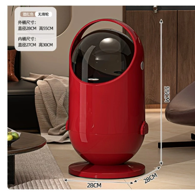 Luxury Trash Can Large Capacity Modern Home Waste Bin for Kitchen Bathroom Bedroom Living Room High End Design New