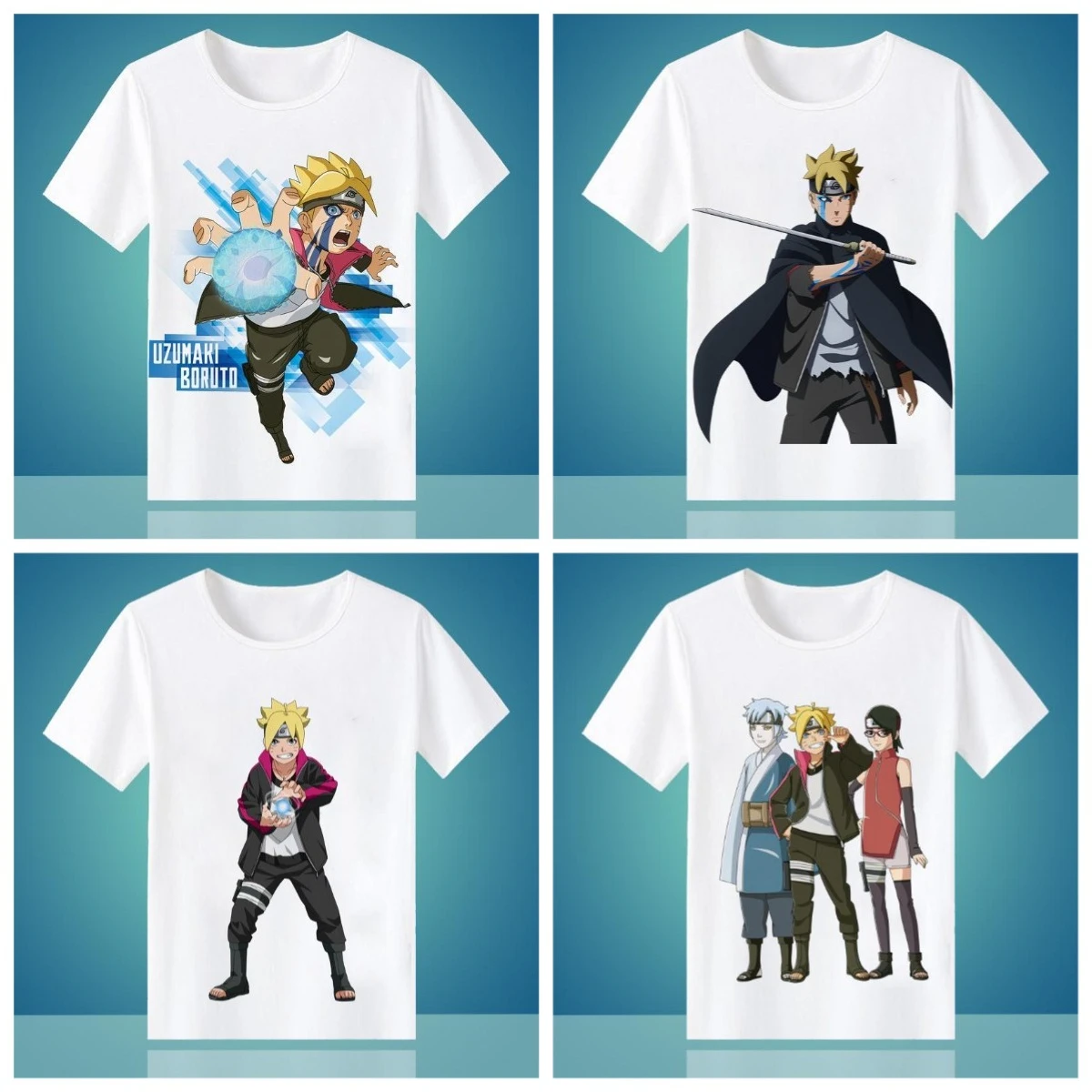 Naruto Boruto Ropa periférica para adolescentes Camiseta de manga corta 3D Hombres y mujeres Naruto; Boruto; Shisui Sasuke