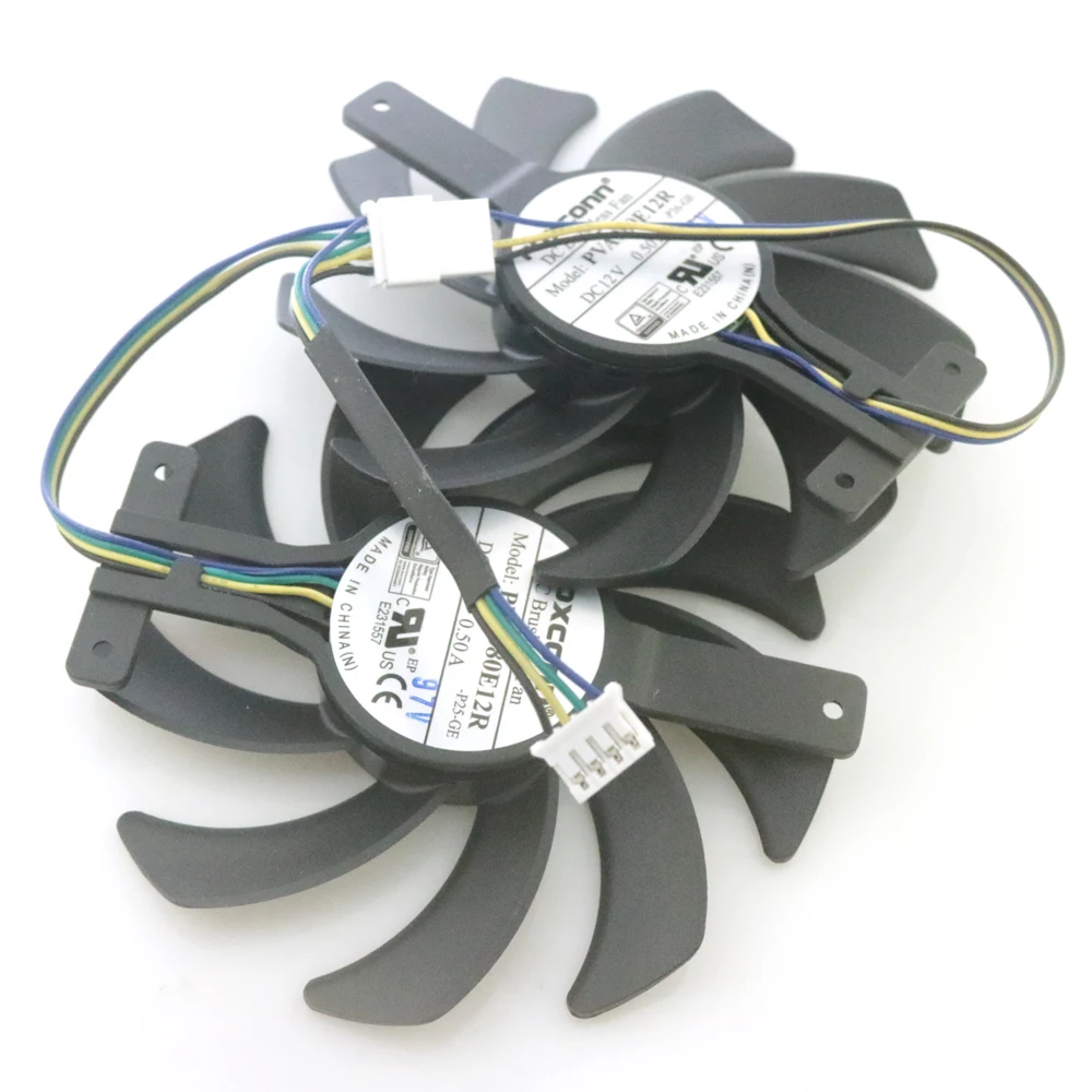 Pva080e12r 85mm 12v 0.50a 4pin vga ventilador para zotac gaming gtx1660 ventilador duplo placa gráfica de vídeo cooler ventilador de refrigeração