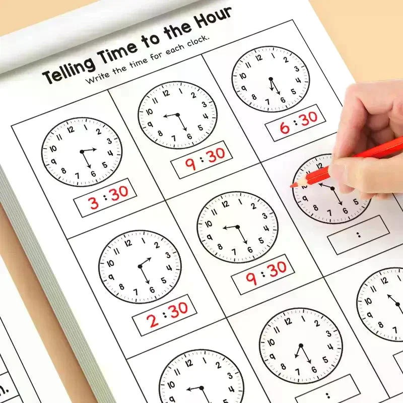 Children's Workbook On Learning Time Concepts With Reading And Math Practice Sheets For Home And Kindergarten Activities