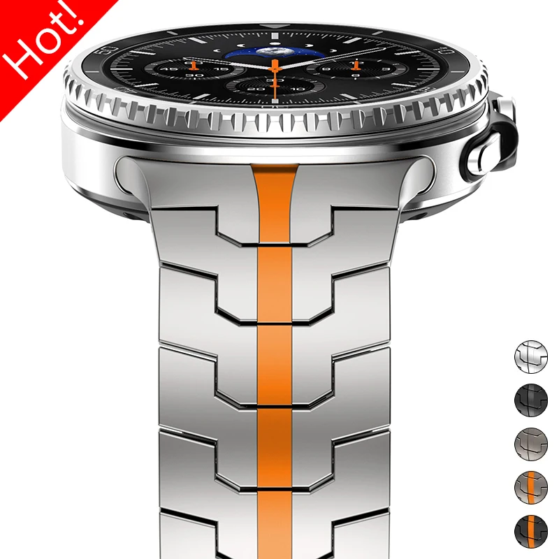 

Titanium Metal Strap for Samsung Galaxy Watch 8 40/44mm 8 Classic 46mm Stainless Steel Band for Galaxy Watch Ultra 47mm Bracelet