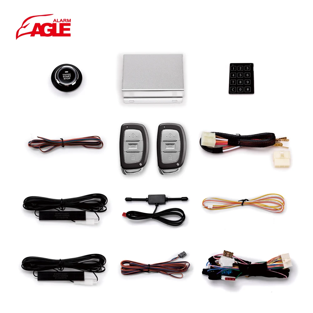 Eagle Car Universal Keyless Entry Engine Smart Start Stop Button Pke Engine Start Stop System