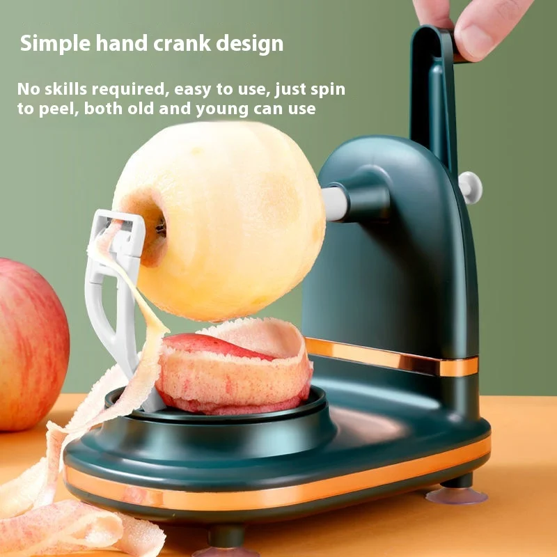 آلة تقشير الفاكهة مقشرة البطاطس الفاكهة مكرنك يدويا مقشرة المطبخ أداة تقطيع التفاح مع 1 قطاعة الفاكهة 1 مجلس و 1 شفرة
