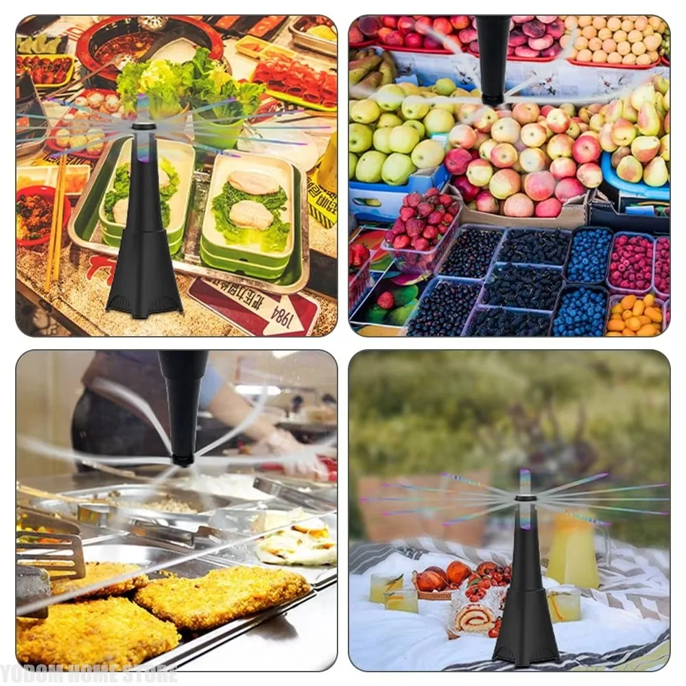 Fly Fans for Tables Portable Table/Hang Top Food Fan Outdoor Indoor Keep Flies Away, Fly Deterrent for Picnic, Restaurant, Party - view 5