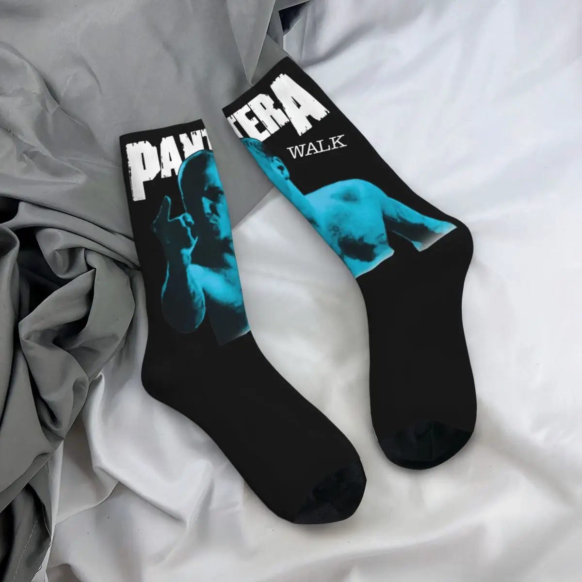 Harajuku Pantera Sports Socks Polyester Long Socks for Women Men Breathable