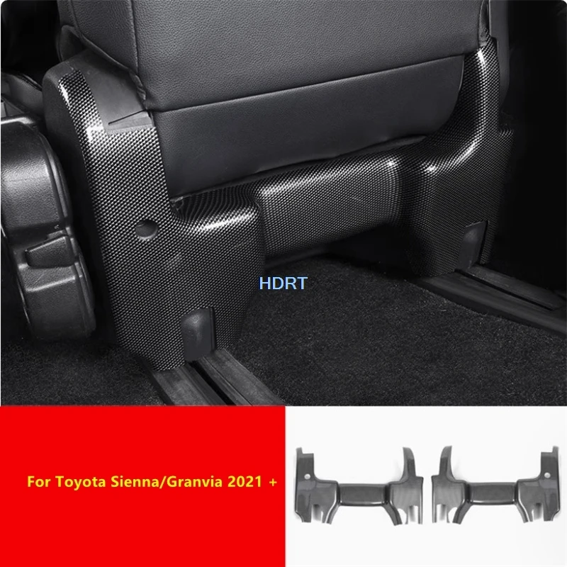 Estilo de coche asiento trasero antiarañazos cubierta de placa protectora accesorios de decoración pieza de automóvil para Toyota Sienna/Granvia 2021 +