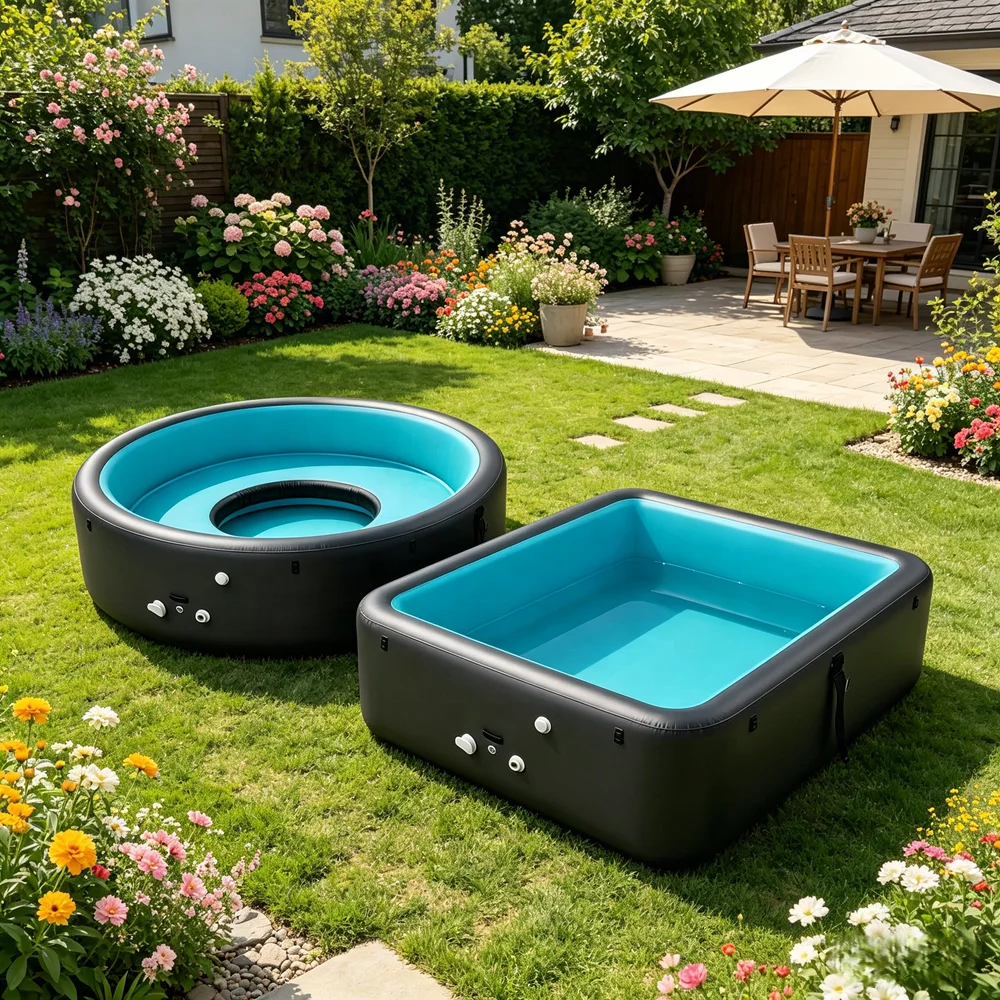 Inflatable Swimming Pool, Drop Stitch Backyard Pool, 6 in 1 Piscina Hinchable Piscine Gonflable, Durable Aufblasbarer Pool