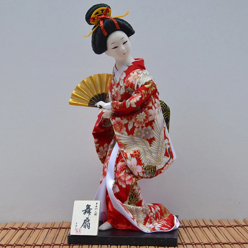 30 センチメートル伝統的な日本芸者置物彫像日本着物人形の装飾品