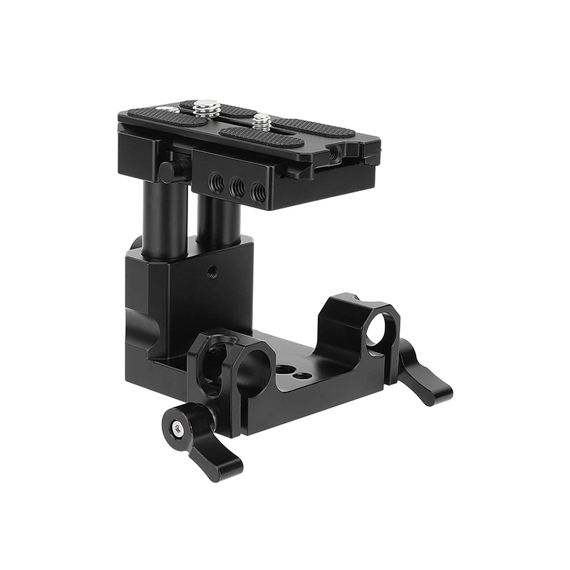 CAMVATE Quick Release Arca-type Baseplate Clamp Base dengan 15Mm LWS Rod Mount untuk Kamera 15Mm Rod Support System Tripod Mounts